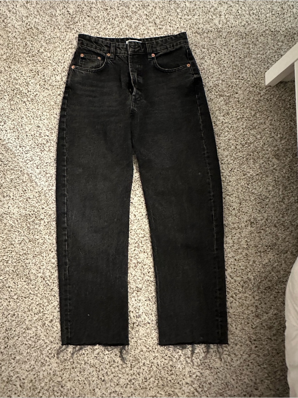 Zara Men's Black Straight Jeans